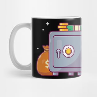 Safe deposit box cartoon Mug